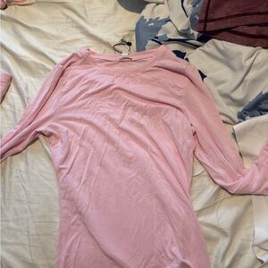 Garage Light Pink Crewneck Long Sleeve Tee